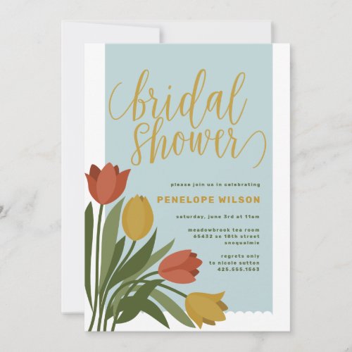 Spring Tulips Bridal Shower Invitation