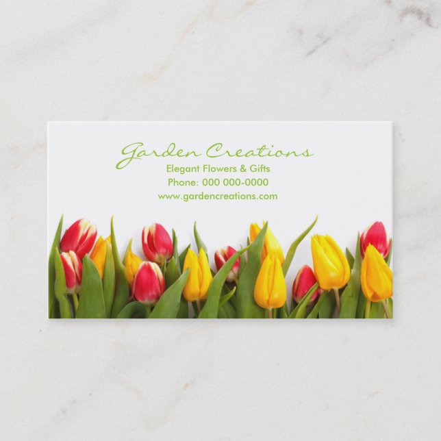 Spring Tulips Business Card (Front)
