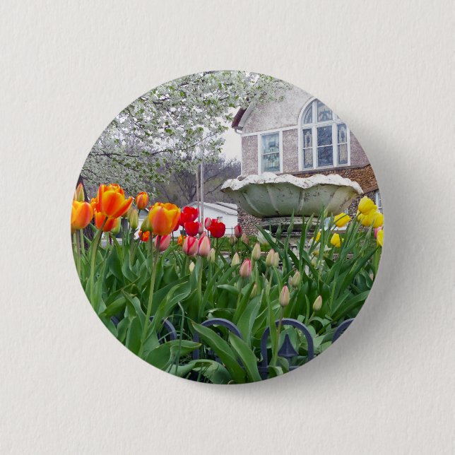 Spring Tulips Button (Front)