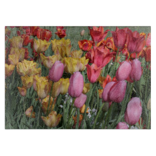 Spring Tulips Cutting Board