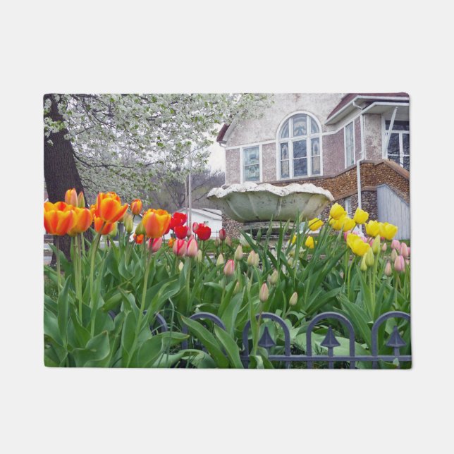 Spring Tulips Doormat (Front)