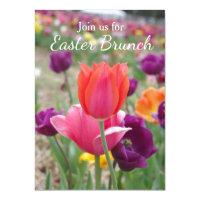 Spring Tulips Easter Brunch Card