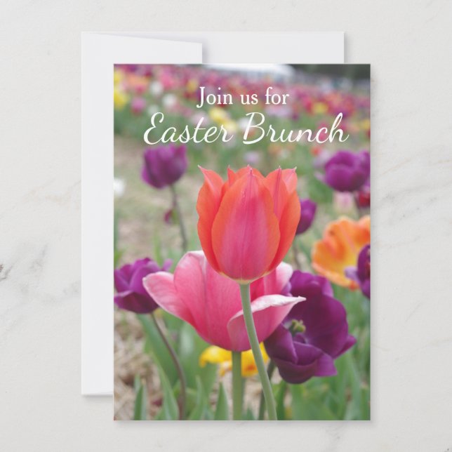 Spring Tulips Easter Brunch Invitation (Front)