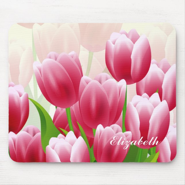 Spring Tulips Easter Custom Gift  Mouse Pad (Front)