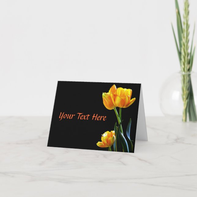 Spring Tulips Elegant Note Cards (Front)