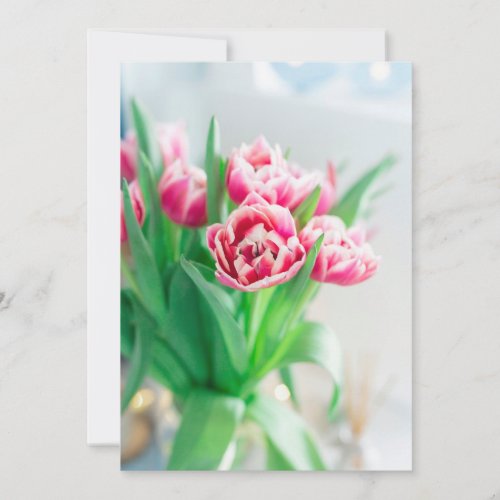 Spring tulips Flat Holiday Card