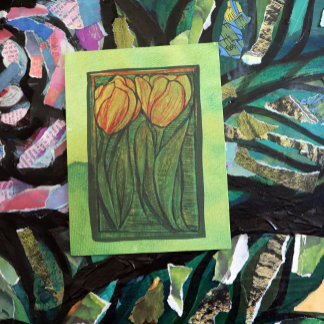 Spring Tulips Flower Tulip Art                     Postcard