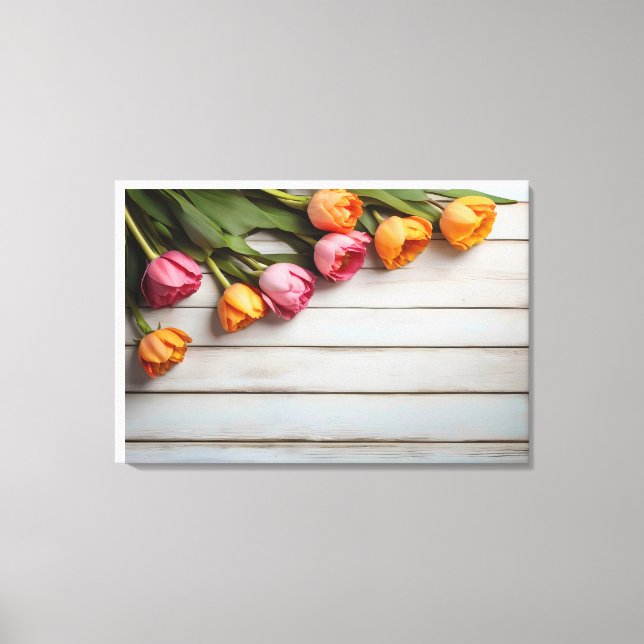 Spring tulips for Valentines day Canvas Print (Front)