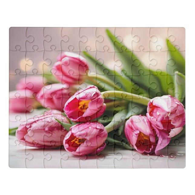Spring tulips for Valentines day Jigsaw Puzzle (Puzzle Horizontal)