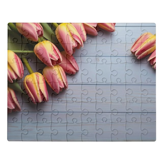 Spring tulips for Valentines day Jigsaw Puzzle (Puzzle Horizontal)