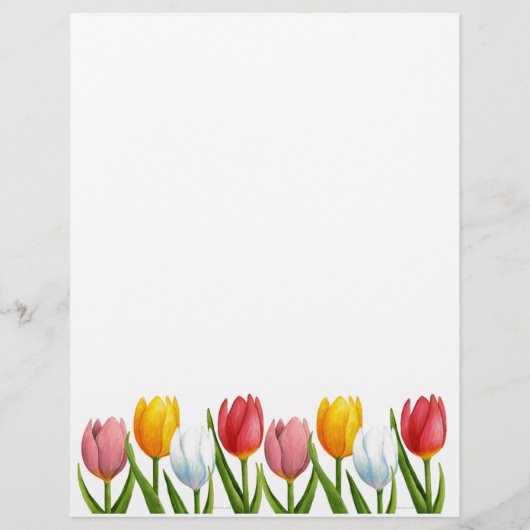 Spring Tulips Letterhead (Front)
