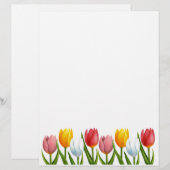Spring Tulips Letterhead (Front/Back)