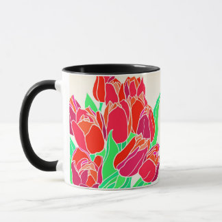 Spring tulips mug