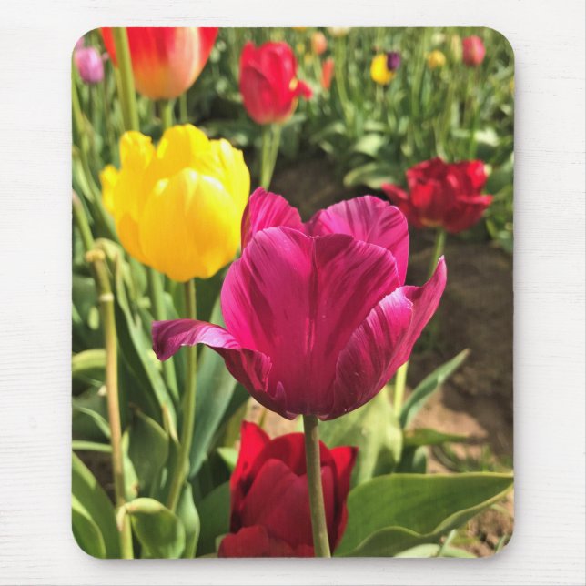 Spring Tulips, Oregon Mouse Pad (Front)