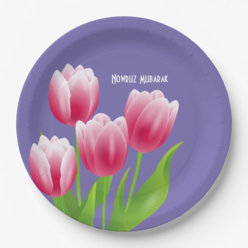 Spring Tulips Persian New Year Party Paper Plates