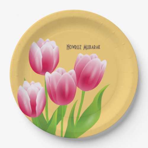 Spring Tulips Persian New Year Party Paper Plates