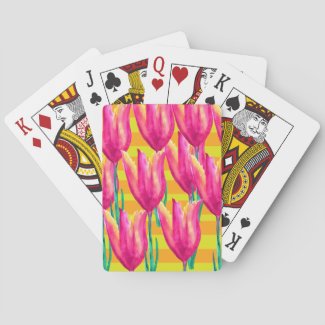 Spring Tulips Playing Cards
