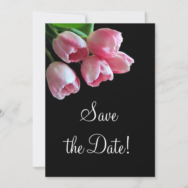 Spring Tulips Save the Date Announcement (Front)