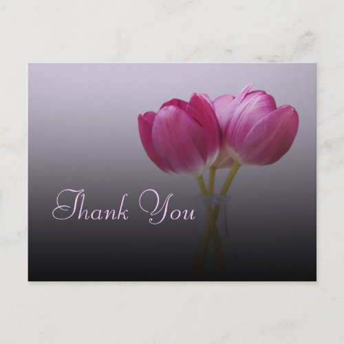 Spring Tulips Thank You Postcard
