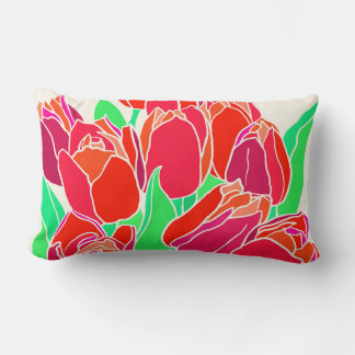 Spring tulips Throw Pillow, Throw Pillow 16" x 16"