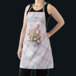 Spring Tulips w/ Pink Farmhouse Background Apron<br><div class="desc">Springtime is just around the corner and the perfect time to purchase a beautiful all over print apron for your outdoor gardening, or for your crafts, or for cooking and baking. You have the Option of what Text you like. How about for your Mother or Mother in Law for Mother's...</div>