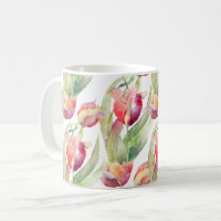 Spring Tulips Watercolor Floral