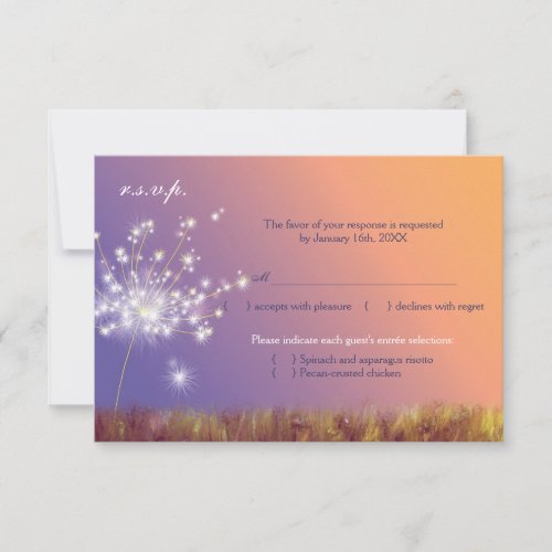 Spring Dandelion Wedding RSVP