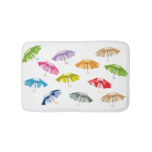 Spring Umbrellas Bathroom Mat