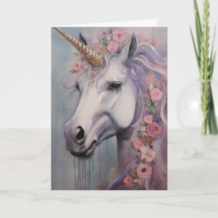 Spring Unicorn, Birthday Card