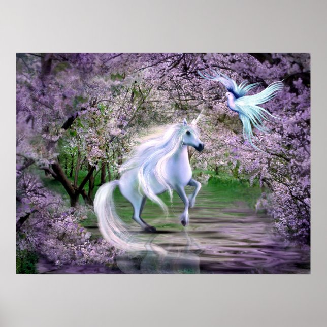Spring Unicorn fantasy Poster (Front)