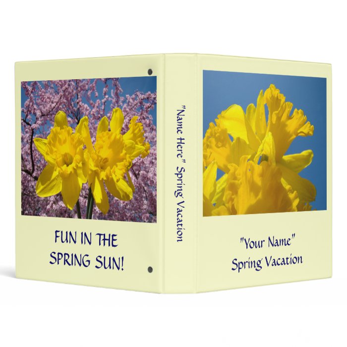 SPRING VACATION binder Daffodils Blossoms