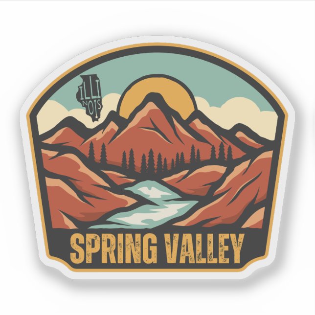 Spring Valley, Illinois  Sticker (Front)