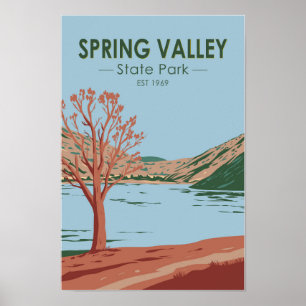 Spring Valley State Park Nevada Vintage Poster