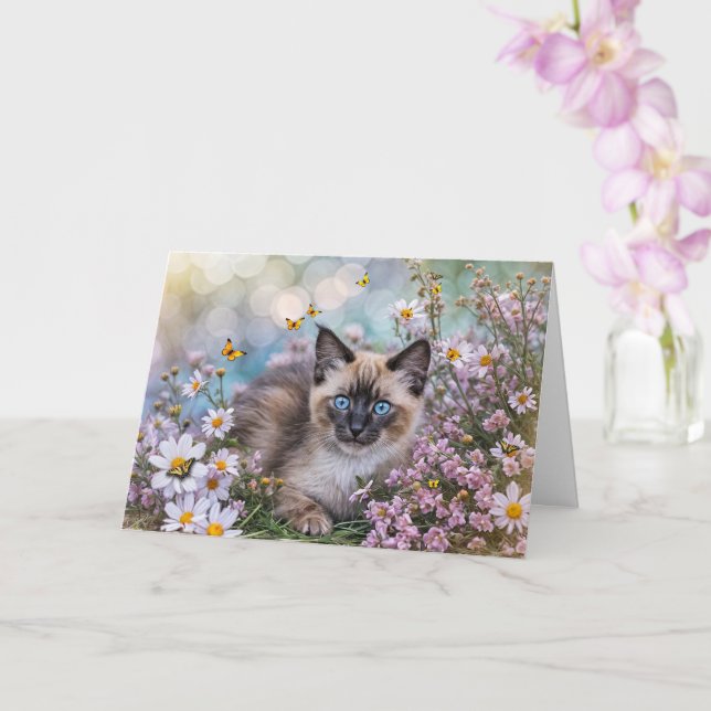 Spring Vernal Equinox Ostara Blessing with Pretty  Card (Orchid)