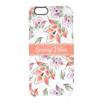 Spring Vibes  Floral Clear Iphone 6/6s Case by LifeInColorStudio at Zazzle