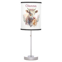 Spring Vibes Watercolor Cow - Personalized