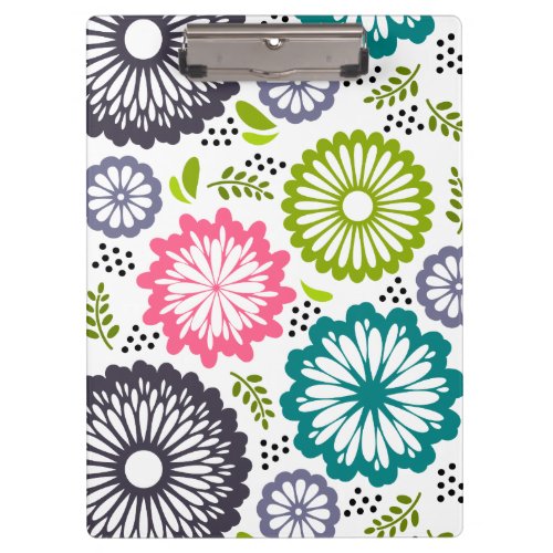 Spring vintage flowers white background clipboard