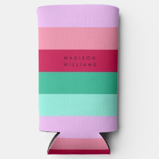 Spring Viva Magenta Colorblock Horizontal Stripe