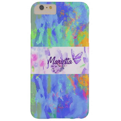 Spring Watercolor Abstract Blue Barely There iPhone 6 Plus Case