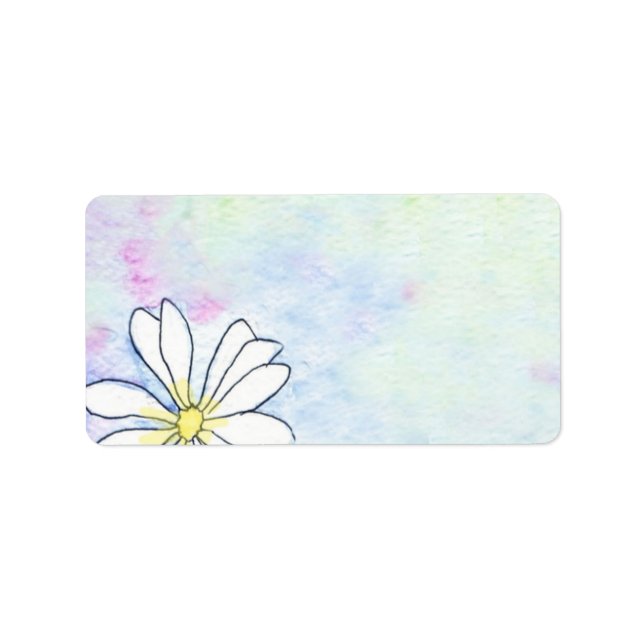 Spring Watercolor Bat Mitzvah Invitation sticker (Front)