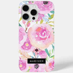Spring Watercolor Blooms iPhone 15 Pro Max Case