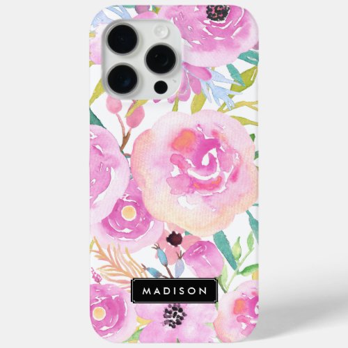 Spring Watercolor Blooms iPhone 15 Pro Max Case