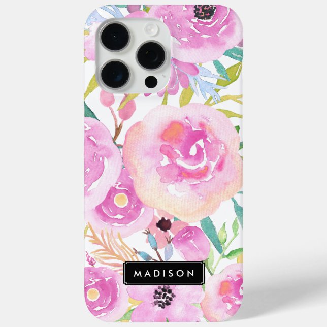 Spring Watercolor Blooms Case-Mate iPhone Case (Back)