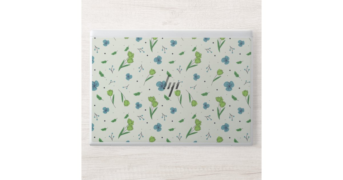 Spring Watercolor Botanical Blooming Seamless HP Laptop Skin | Zazzle