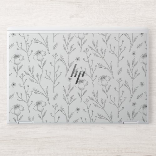 Spring Watercolor Botanical Blooming Seamless HP Laptop Skin