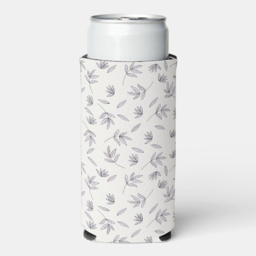 Spring Watercolor Botanical Blooming Seamless Seltzer Can Cooler