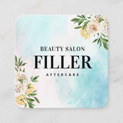 Spring Watercolor Filler Aftercare Card