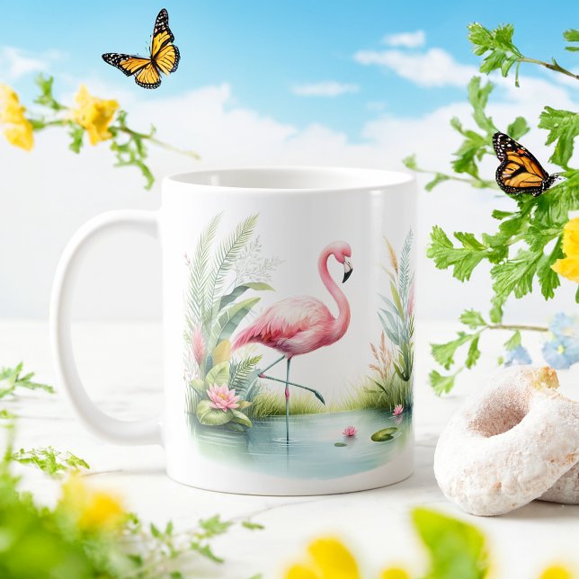 Spring Watercolor Flamingo - Kid Mug (Creator Uploaded)