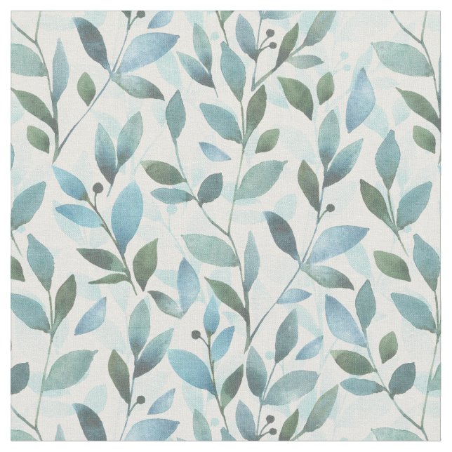 Spring. Watercolor floral pattern Fabric (Close Up)