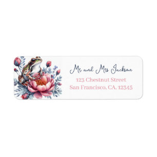 Spring Watercolor Frog Return Address Label